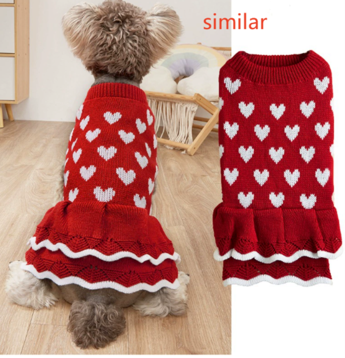 Festive Princess Dress Sweater for Pets at Christmas